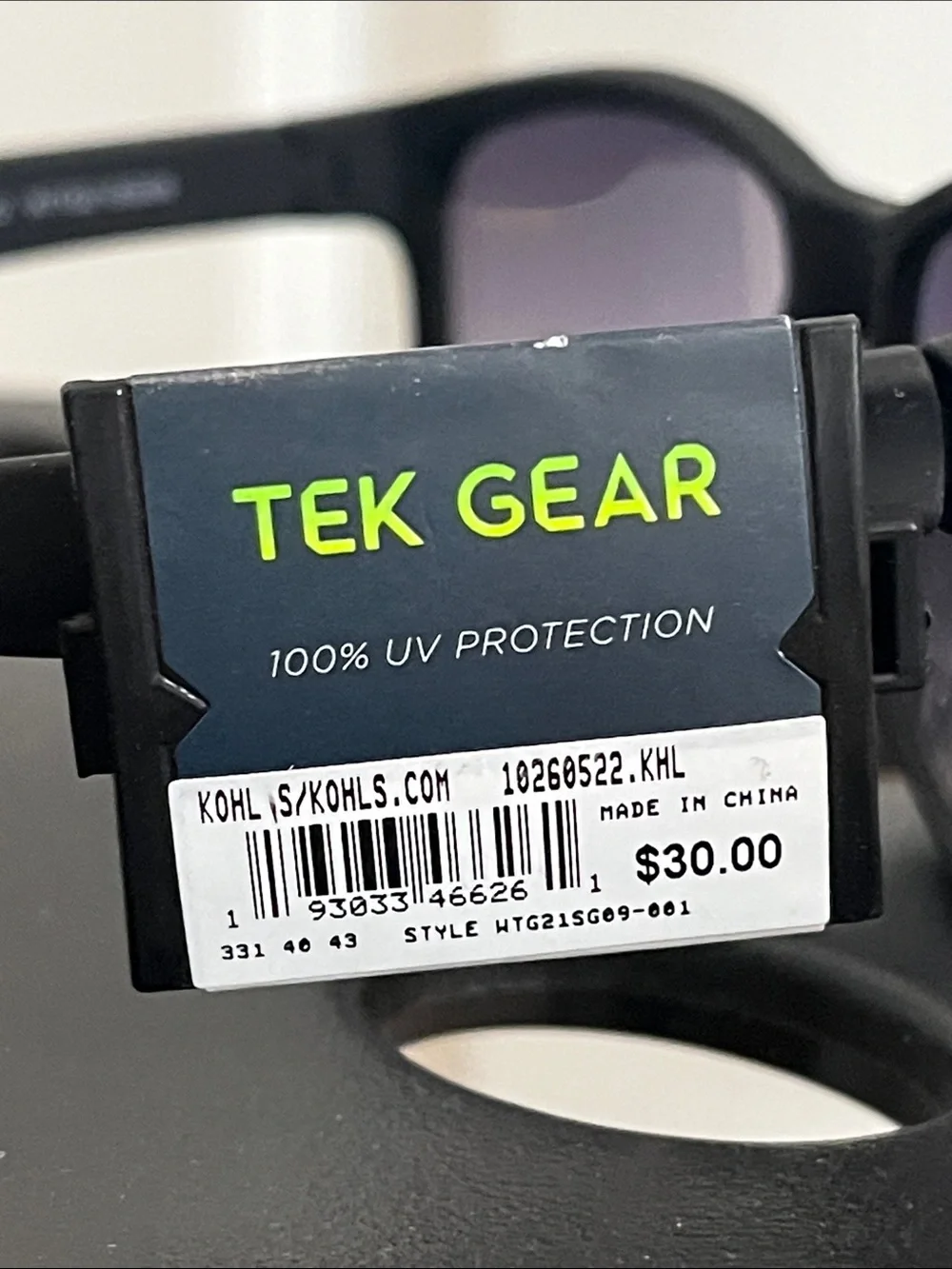 Tek Gear Matte Black Unisex Wayfarer Sunglasses |Gradient|100% UV Protection NWT